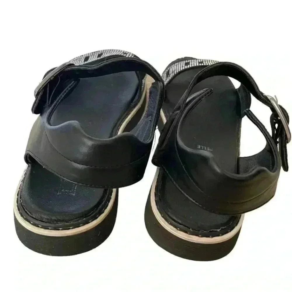 N/A black leather
